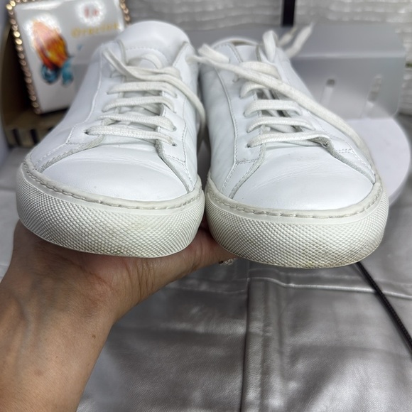 (S7) Common Projects leather Women's White Achilles Low Top Sneakers, Size 8 - Picture 9 of 11